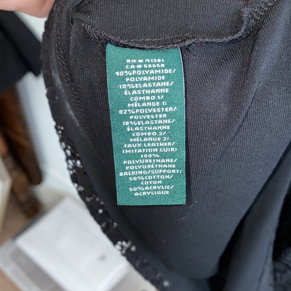 NWOT Lauren Ralph Lauren Lace Leather Trim - Picture 8 of 11